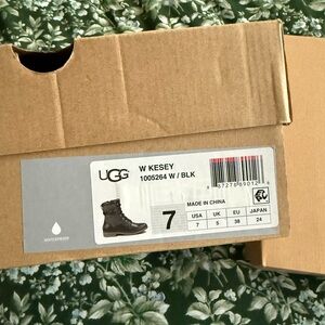 UGG Women Kesey Black Waterproof Boots combat